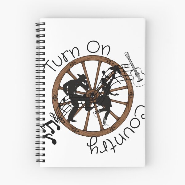 Item preview, Wagon Wheel Spin- Turn On Country Music Retro Minimalistic of Line Dancers designed and sold by Wolvescreate.