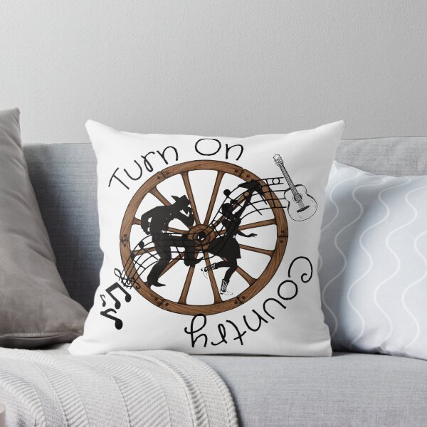 Item preview, Wagon Wheel Spin- Turn On Country Music Retro Minimalistic of Line Dancers designed and sold by Wolvescreate.