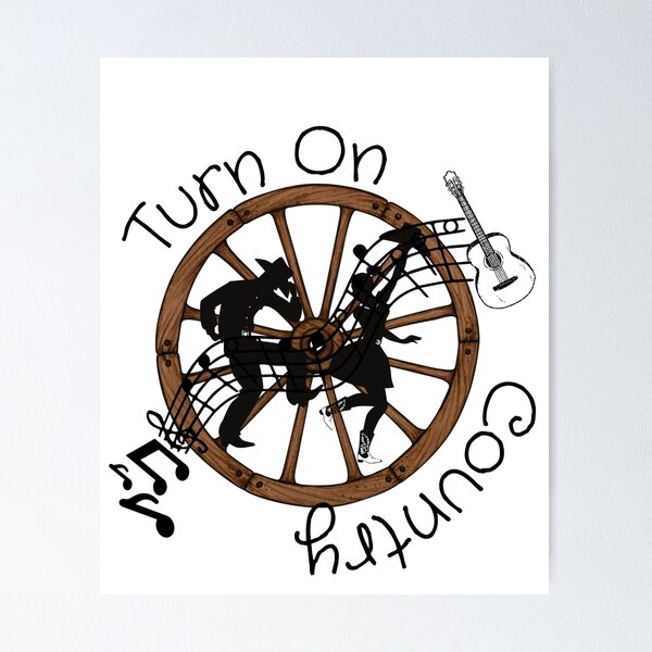 Item preview, Wagon Wheel Spin: enciende la música country retro minimalista de bailarines en línea designed and sold by Wolvescreate.