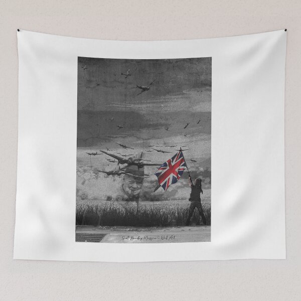 Item preview, A young girl waves her Union Flag at British warplanes designed and sold by Another Pic In The Wall By Scott Bradley Musgrave.