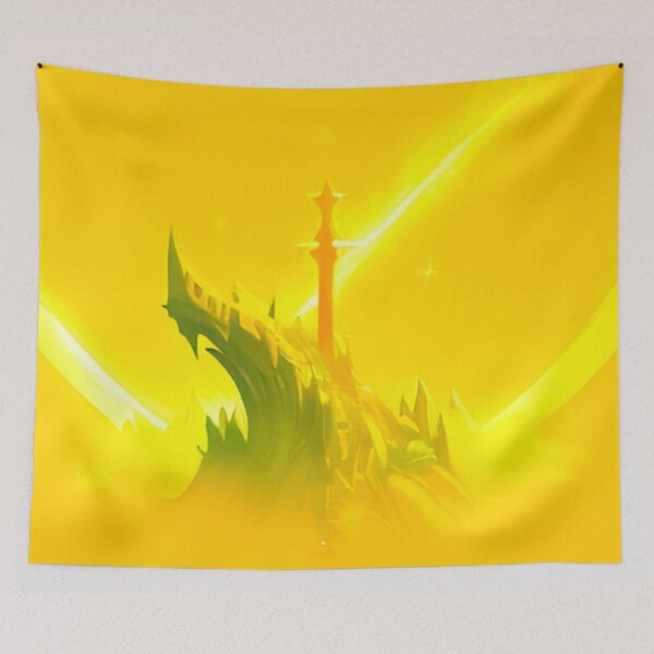 Item preview, A Sword And A Tower In A Yellow Background designed and sold by Felgorit.