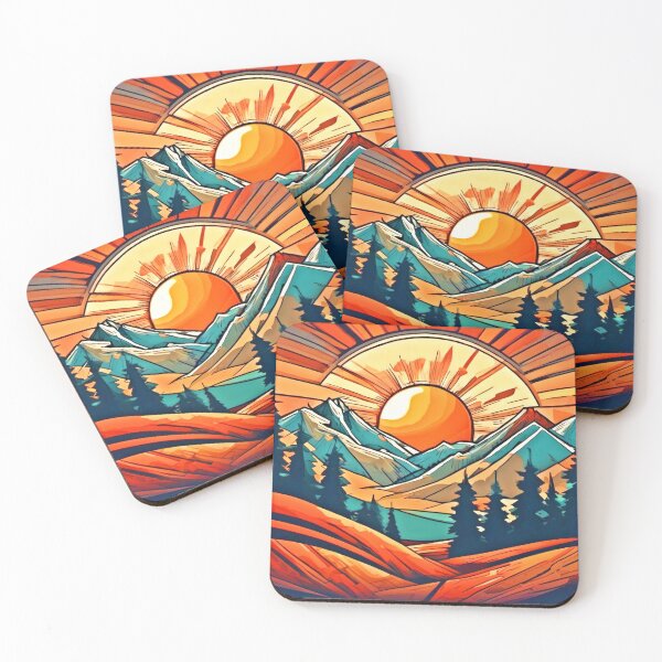 Item preview, Radiant Mountain Sun Cartoon designed and sold by Health And Fitness Posts e-Store.