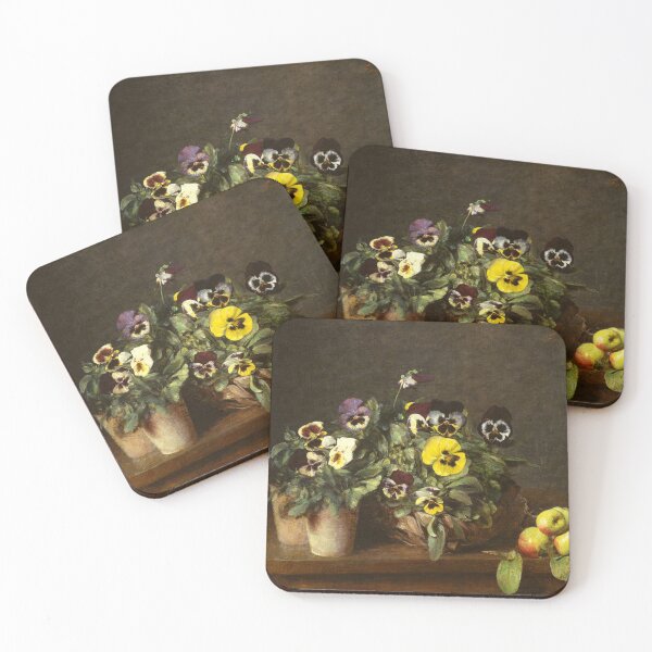 Item preview, Painting "Still Life with Pansies" by Henri Fantin-Latour 1874 designed and sold by Decor Prints Gallery.