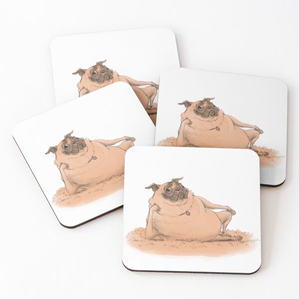 Item preview, Donut the Pug relaxing designed and sold by Callmemael.