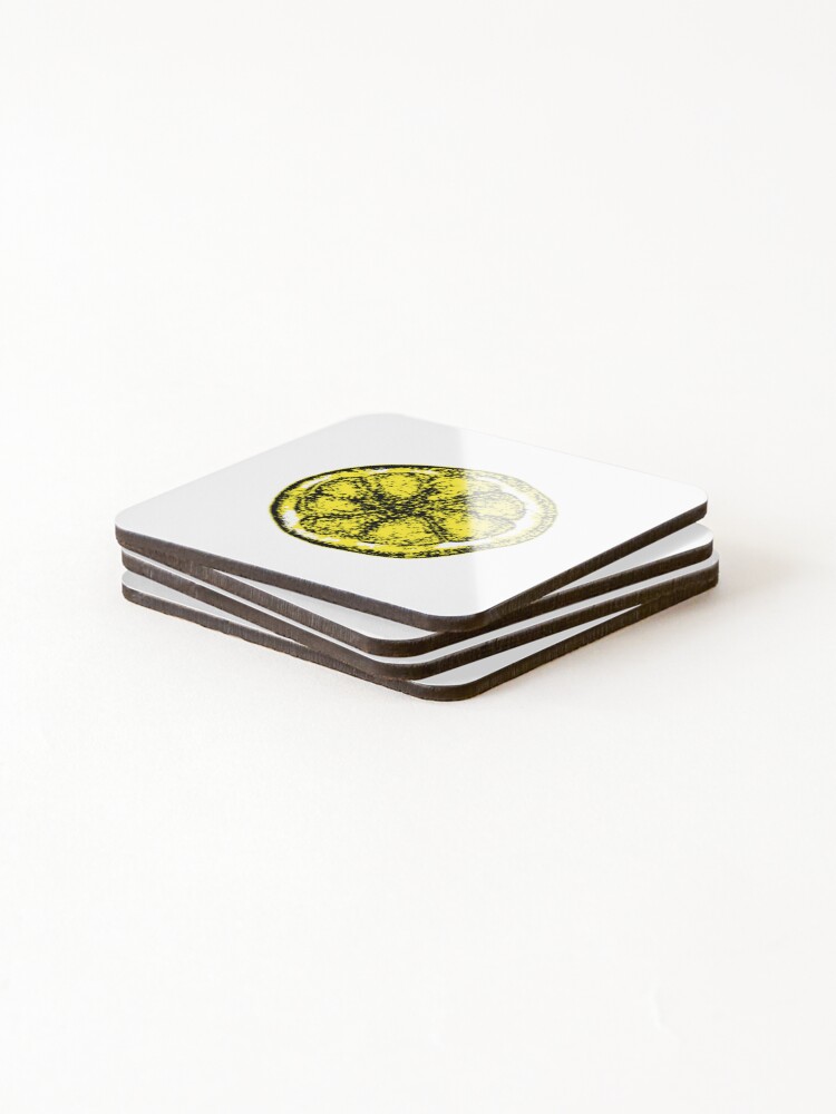 Thumbnail 4 of 5, Coasters (Set of 4), Stone Roses Merch The Stone Roses Lemon Ringer designed and sold by ILLUCEND-ARTS.