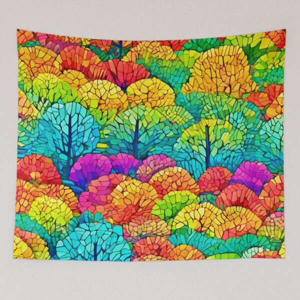 Item preview, Colorful Trees Art Style designed and sold by Health And Fitness Posts e-Store.