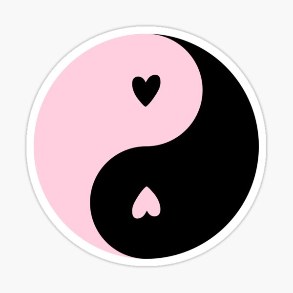 Artikel-Vorschau von Herz Yin-Yang Aufkleber, designt und verkauft von lilyivy.