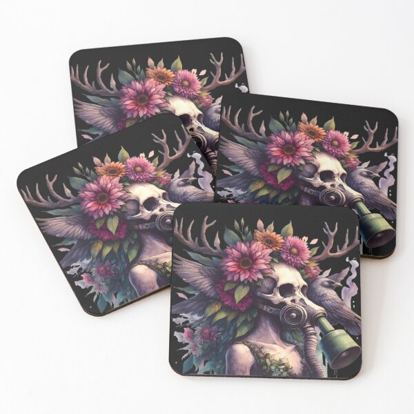 Item preview, Avian Flora Gas Mask Art: Surreal Horror Scene designed and sold by RebeccaRe.