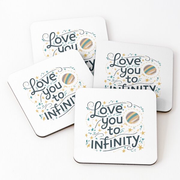 Item preview, Love You to Infinity: Whimsical Celestial Father's Day Typography Art designed and sold by HahaHandlesHub.