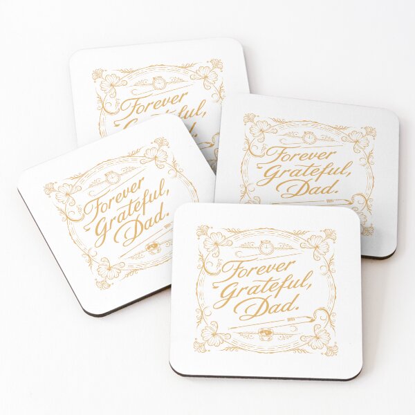 Item preview, Forever Grateful, Dad: Elegant Father's Day Classic Typography Art designed and sold by HahaHandlesHub.
