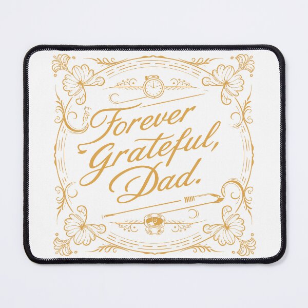 Item preview, Forever Grateful, Dad: Elegant Father's Day Classic Typography Art designed and sold by HahaHandlesHub.