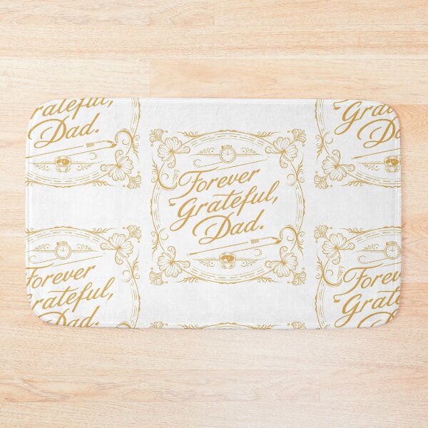 Item preview, Forever Grateful, Dad: Elegant Father's Day Classic Typography Art designed and sold by HahaHandlesHub.