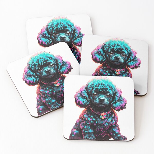 Item preview, Mini black poodle dog  designed and sold by LevCreates.