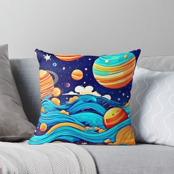 Item preview, Cartoon Universe: Waves, Planets, and Stellar Skies designed and sold by Health And Fitness Posts e-Store.