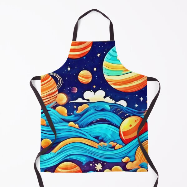 Item preview, Cartoon Universe: Waves, Planets, and Stellar Skies designed and sold by Health And Fitness Posts e-Store.