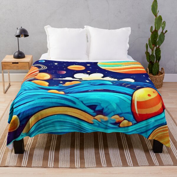 Item preview, Cartoon Universe: Waves, Planets, and Stellar Skies designed and sold by Health And Fitness Posts e-Store.