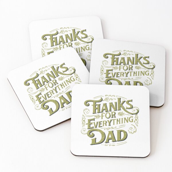 Item preview, Thanks for Everything, Dad: Timeless Father's Day Typography Art designed and sold by HahaHandlesHub.