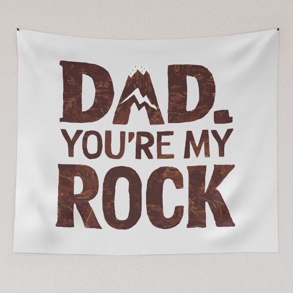 Item preview, Dad, You're My Rock: Grounded Father's Day Typography Art designed and sold by HahaHandlesHub.