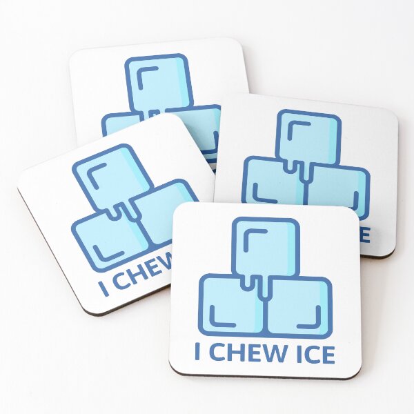 Item preview, I Chew Ice! Blue Ice Cubes designed and sold by PMCreative.