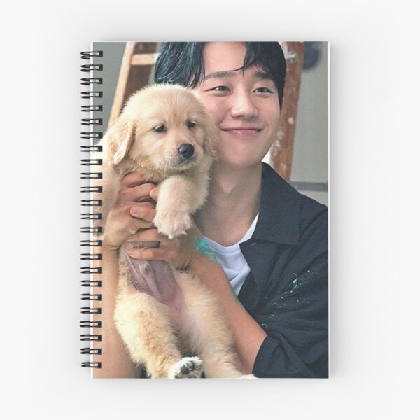 Item preview, korean actor holding dog  designed and sold by Felinefinesse.