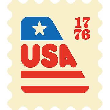 Artwork thumbnail, USA Retro Postage Stamp by Aeronautdesign