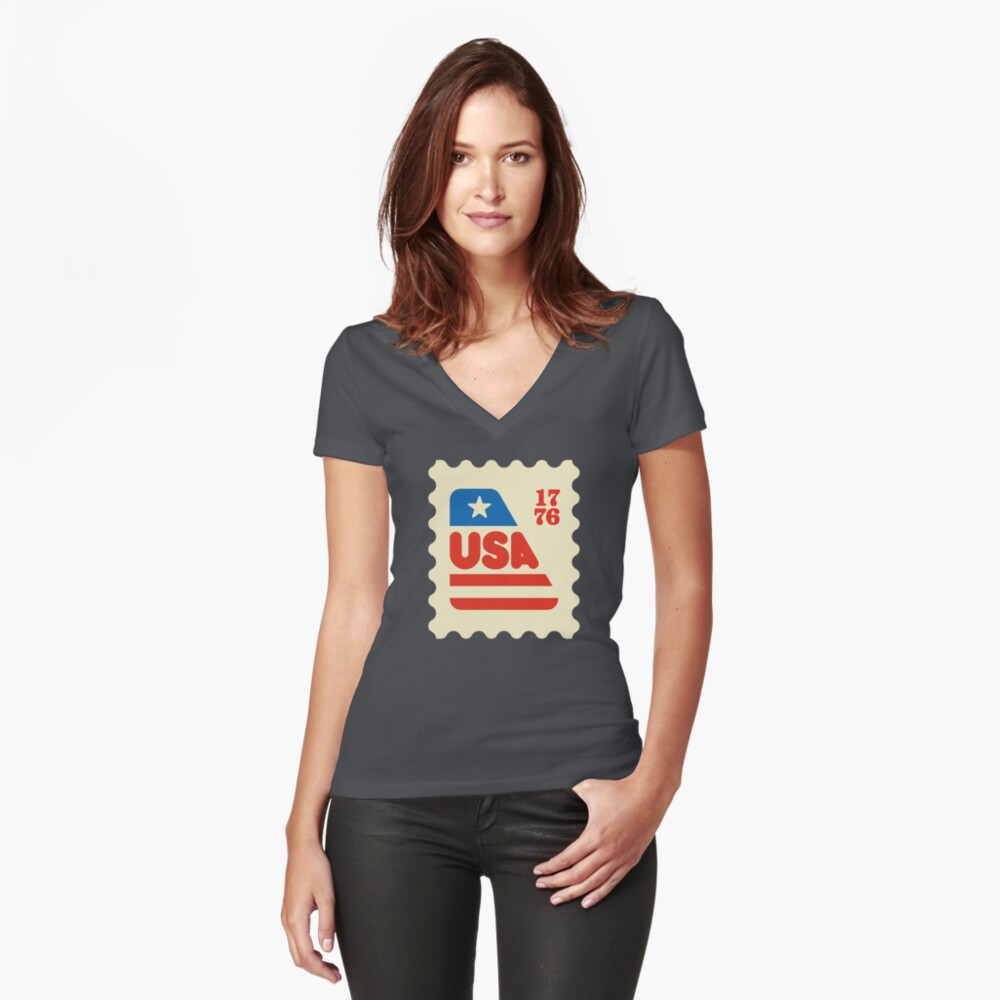 Item preview, Fitted V-Neck T-Shirt designed and sold by Aeronautdesign.