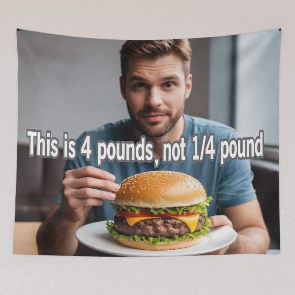 Item preview, The Four Pound Burger designed and sold by Surreallytee.