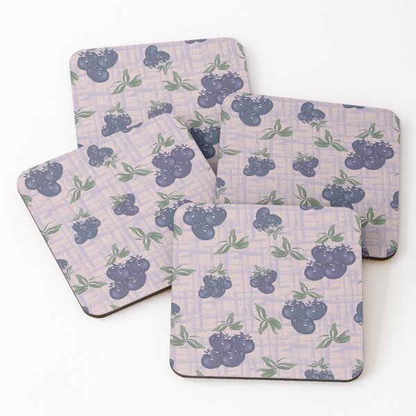 Item preview, Blueberries on weave basket texture background in purple designed and sold by JasmineGDesigns.