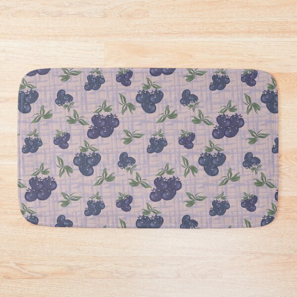 Item preview, Blueberries on weave basket texture background in purple designed and sold by JasmineGDesigns.