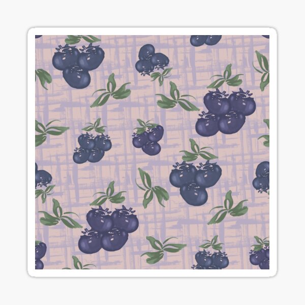 Aperçu de l'œuvre Bleuets sur fond de texture de panier tissé en violet créée et vendue par JasmineGDesigns.