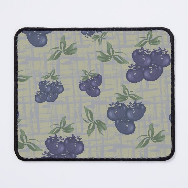 Item preview, Blueberries on weave basket texture background in green designed and sold by JasmineGDesigns.