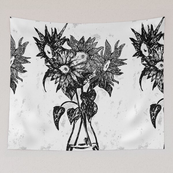 Item preview, Black Flowers In Vase designed and sold by Fransyn.