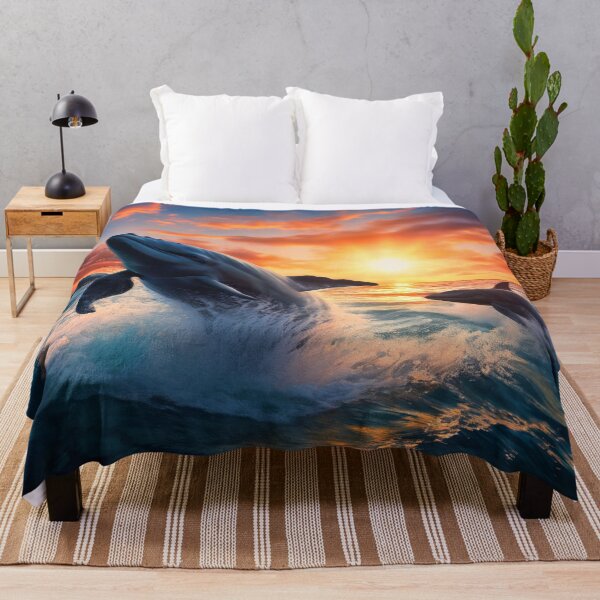 Vista previa del artículo con la obra «Ballenas, las traviesas jugadoras del océano», diseñado y vendido por Collection de trésors .