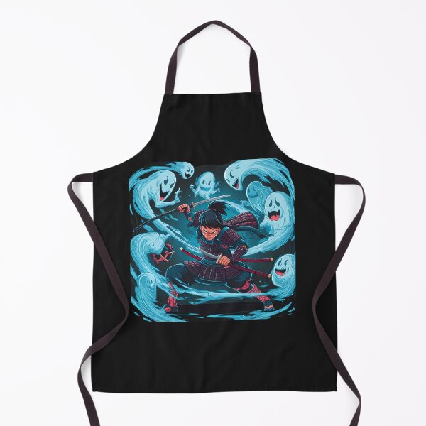 Item preview, Samurai Warrior vs. Ghosts Illustration, Anime Horror designed and sold by TrendyGraphTees.