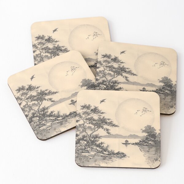 Item preview, Tranquility in Ink: Japanese Landscape designed and sold by vetustestudi.