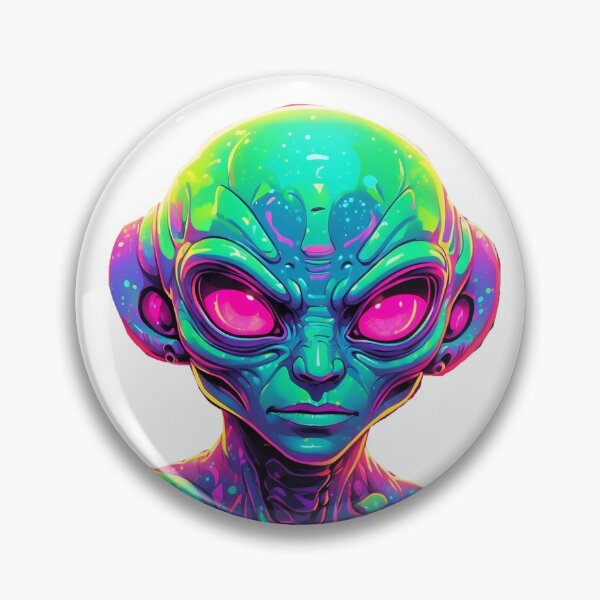 Item preview, Vibrant green space alien  designed and sold by LevCreates.