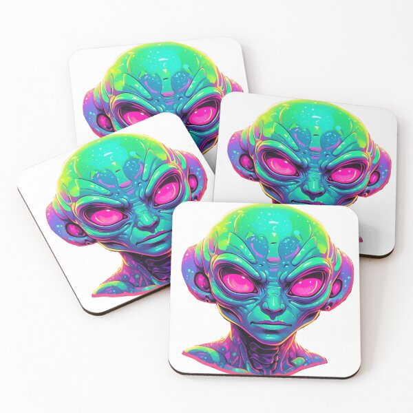 Item preview, Vibrant green space alien  designed and sold by LevCreates.
