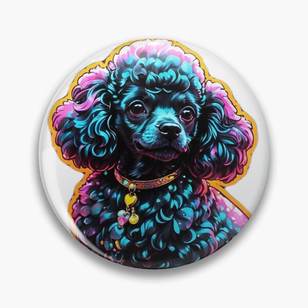 Item preview, Lindo caniche negro esponjoso designed and sold by LevCreates.