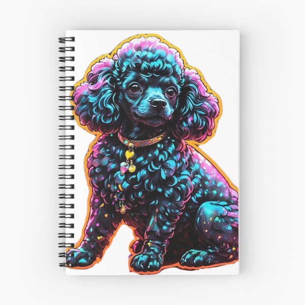 Item preview, Lindo caniche negro esponjoso designed and sold by LevCreates.