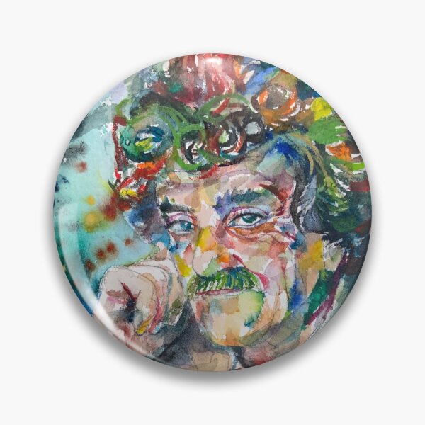 Item preview, KURT VONNEGUT watercolor portrait .1 designed and sold by lautir.