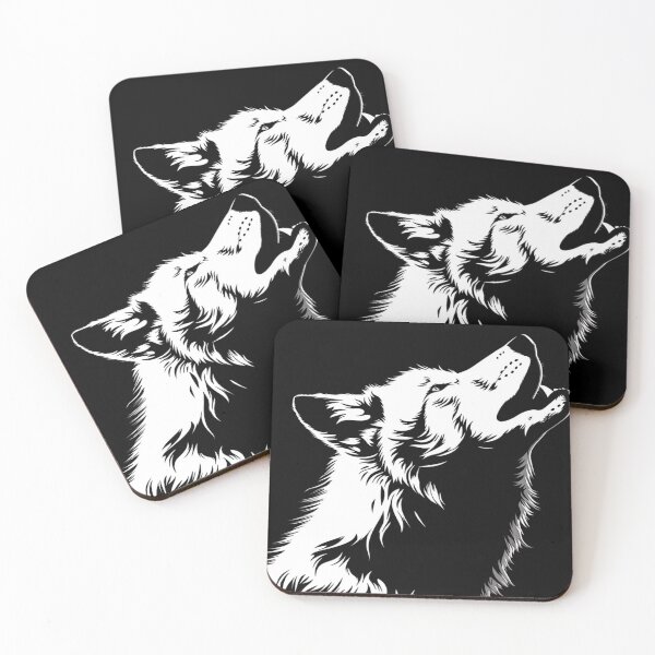 Item preview, black and white Wolf cilhouette designed and sold by Reichcorp.