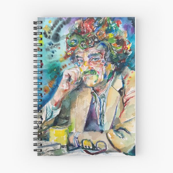 Item preview, KURT VONNEGUT watercolor portrait .1 designed and sold by lautir.