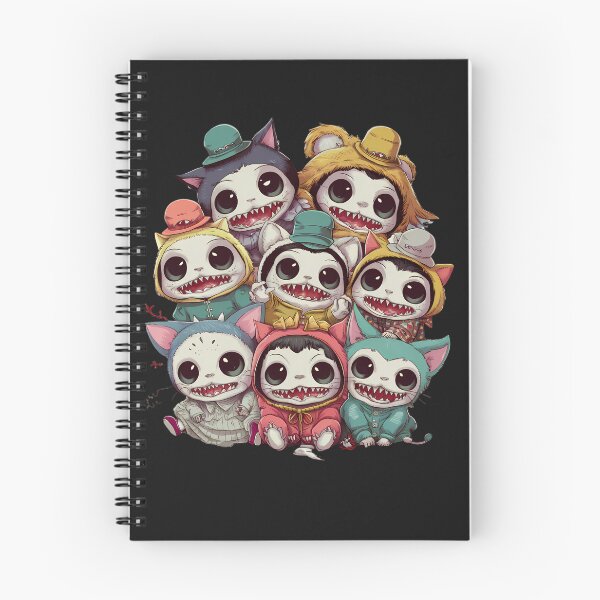 Item preview, Cute Monster Kittens Group Illustration, Anime Horror designed and sold by TrendyGraphTees.