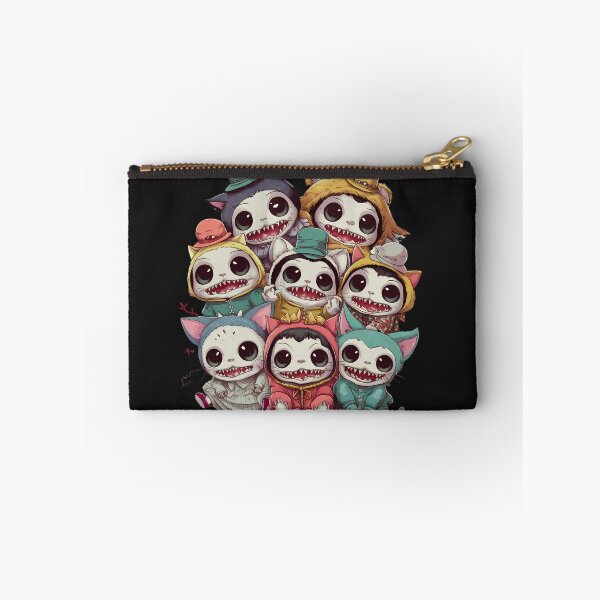 Item preview, Ilustración linda del grupo de gatitos monstruosos, terror anime designed and sold by TrendyGraphTees.