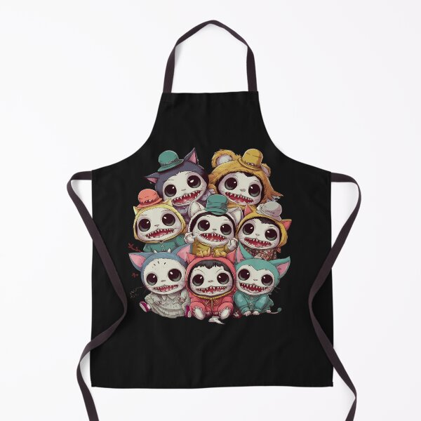 Item preview, Cute Monster Kittens Group Illustration, Anime Horror designed and sold by TrendyGraphTees.