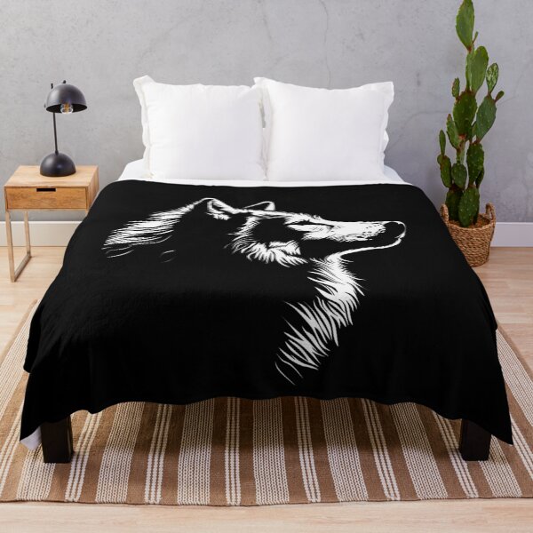 Item preview, black and white Wolf cilhouette designed and sold by Reichcorp.