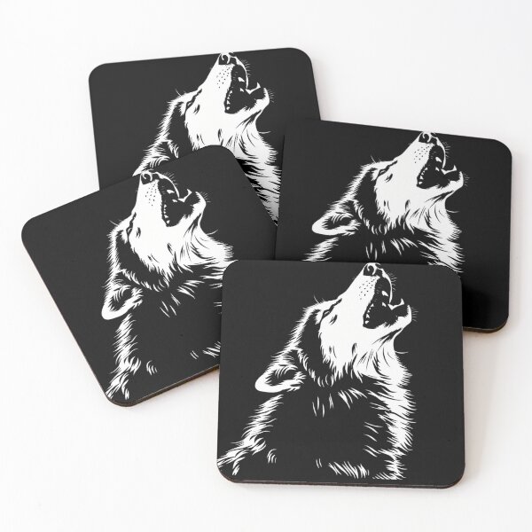 Item preview, black and white Wolf cilhouette designed and sold by Reichcorp.