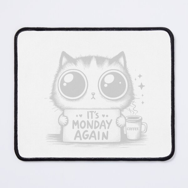 Item preview, cat with a cup of coffee designed and sold by Mike Kiev art.
