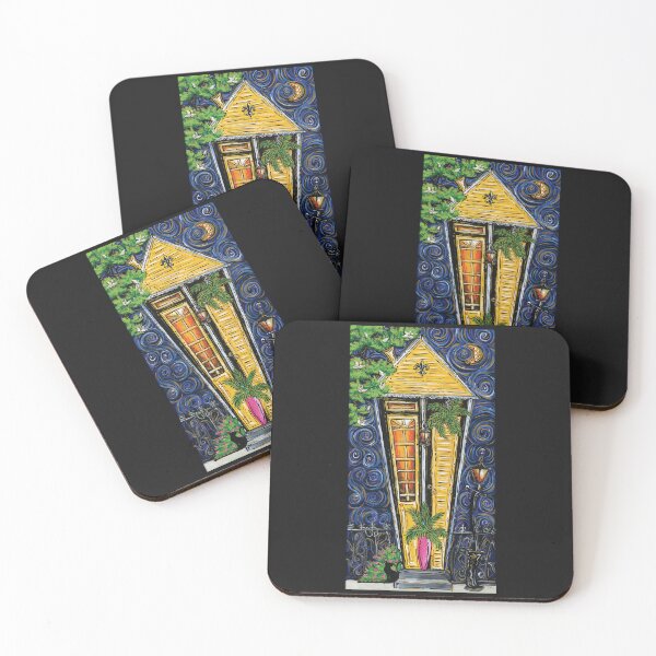 Item preview, Black and Gold Shotgun House designed and sold by EmilyKnatzerArt.