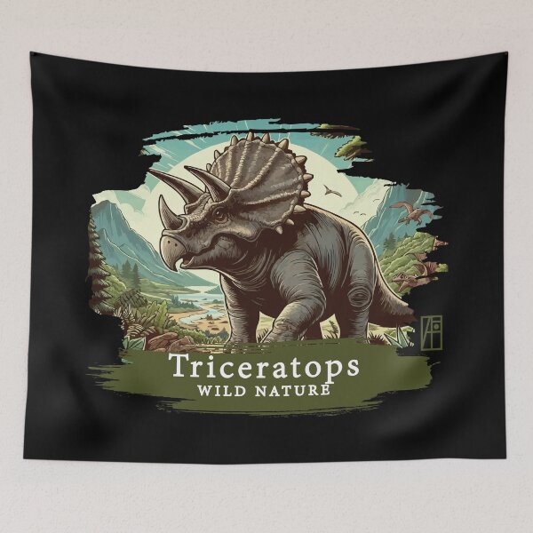 Item preview, Triceratops - WILD NATURE - DINOSAURS -1 designed and sold by ArtProjectShop.
